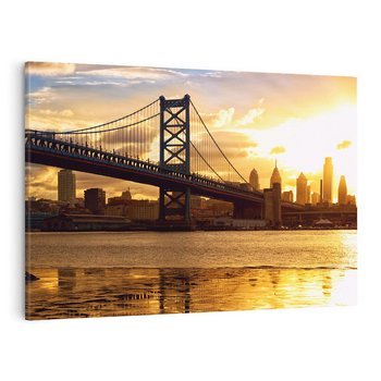 Obraz na płótnie 120x80 - Most Manhattan: Symbol Nowego Jorku - most, Nowy Jork