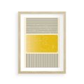 Plakat w ramie 30x40 - Geometryczna Harmonia - geometria, nowoczesny plakat - rama drewno