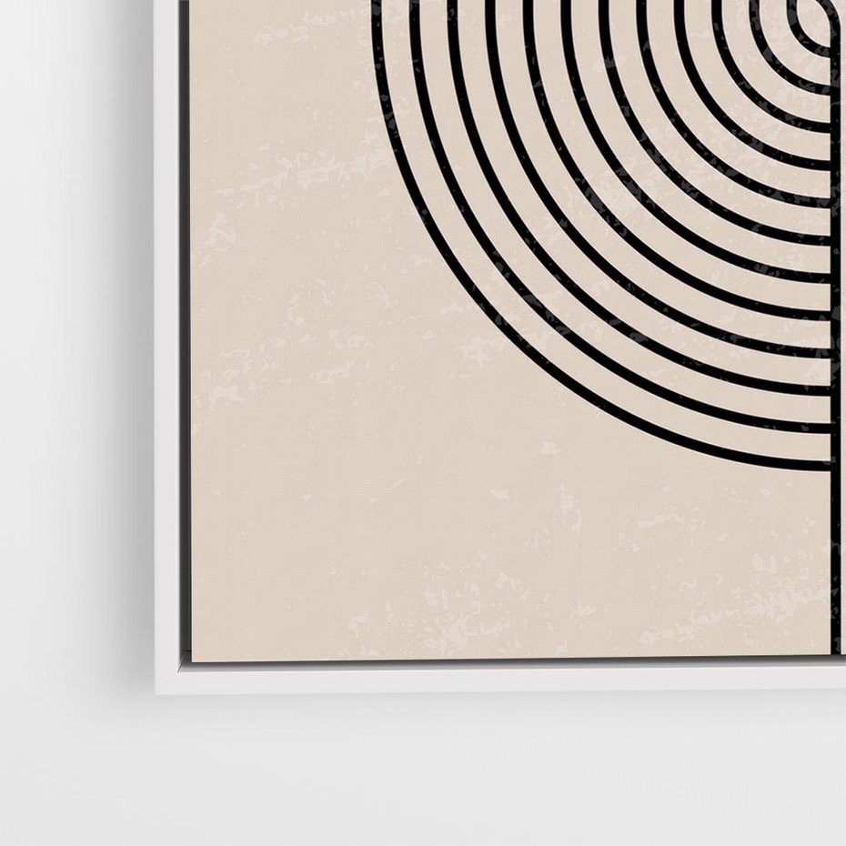 Obraz w ramie 80x80 - Puls Abstrakcji - abstrakcyjne linie, geometria - rama biała