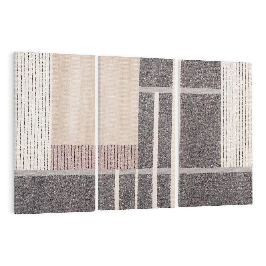 Obraz na płótnie 120x80 - Harmonia skradzionych odcieni - symetryczne, geometryczne pasy