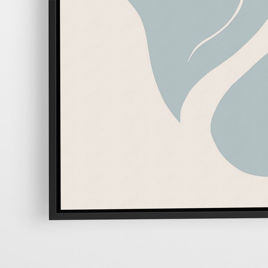 Obraz w ramie 50x70 - Kwiaty Pasteli - kwiaty, nowoczesne i minimalistyczne - rama czarna