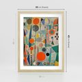 Plakat w ramie 30x40 - Wewnętrzne Zagadki Kształtów - abstrakcyjny obraz, sztuka abstrakcji - rama drewno