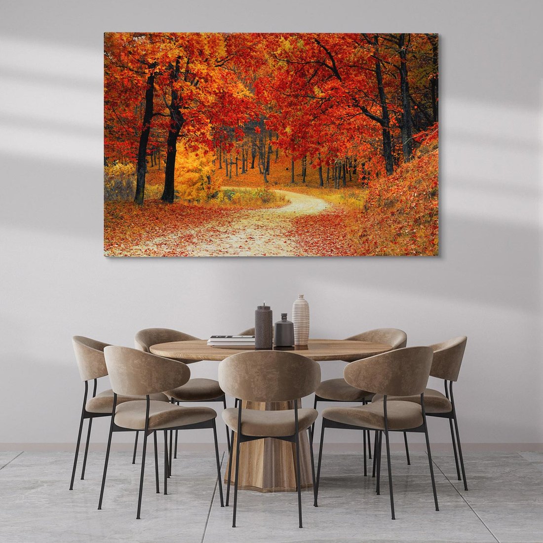 Obraz na płótnie 120x80 - Jesienna melodia lasu - jesień, las