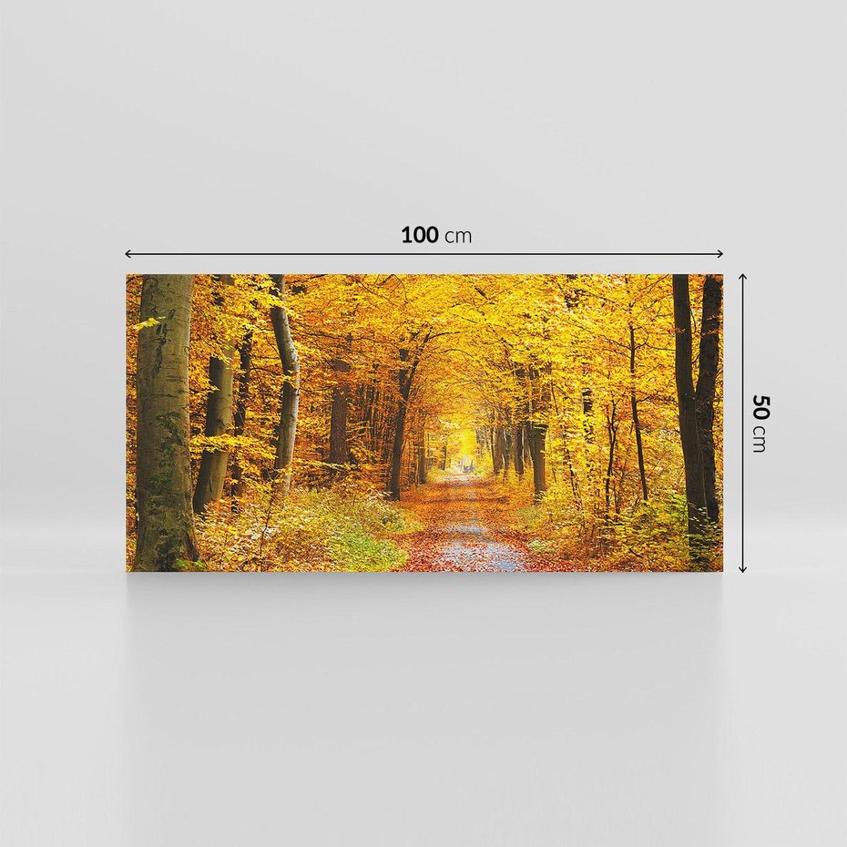 Obraz na płótnie 100x50 - Jesień w lesie - las, drzewa