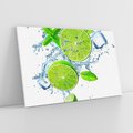 Obraz na płótnie 100x70 - Świeżość limonek w wodzie - limonki, woda