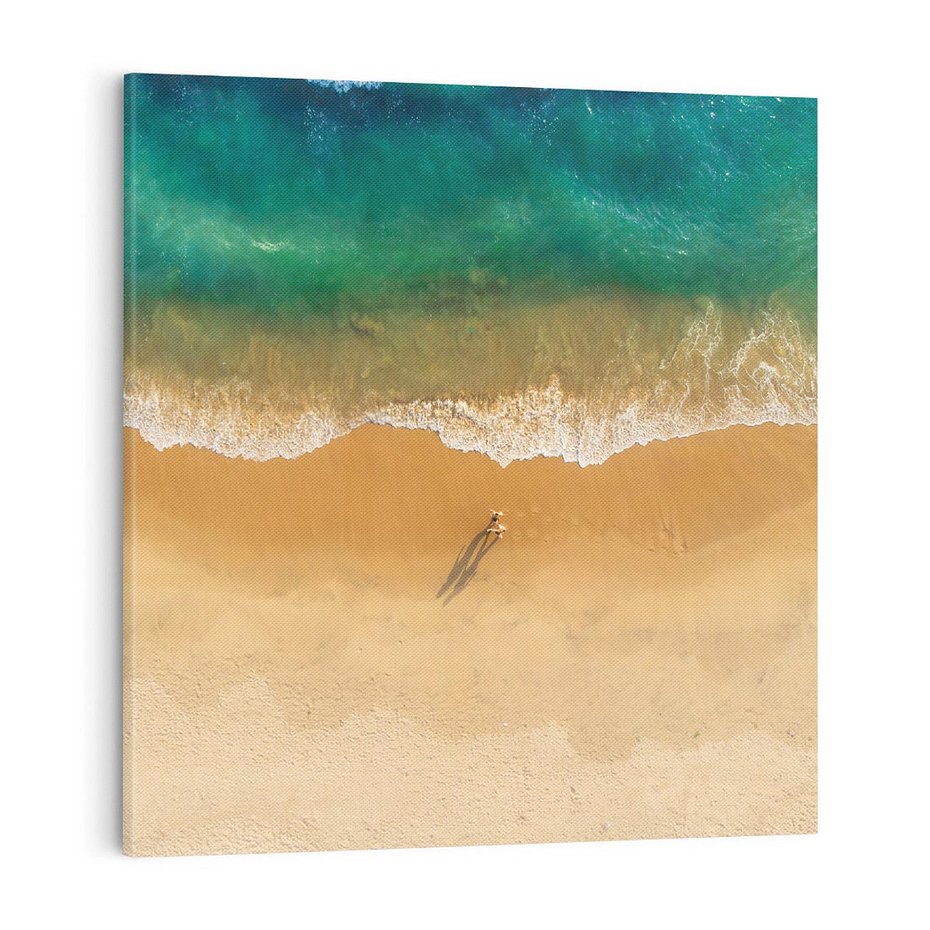 Obraz na płótnie 40x40 - Oaza Relaksu - plaża, morze
