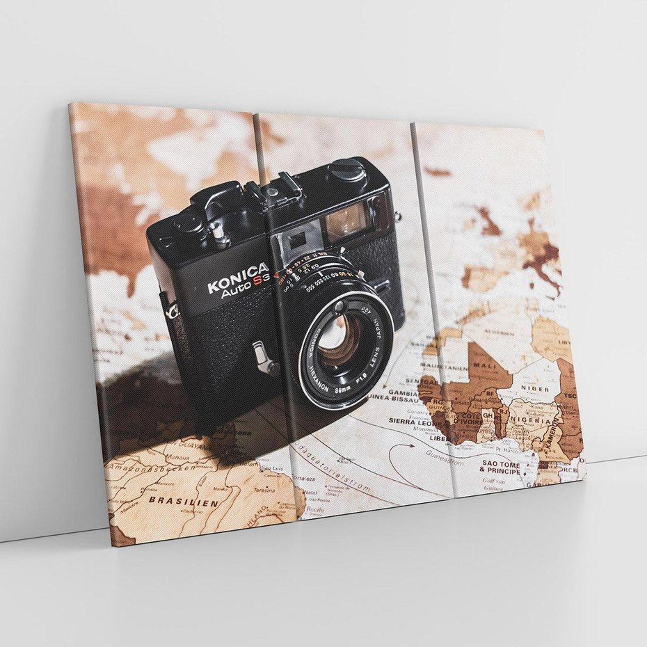 Obraz na płótnie 120x80 - Fotograficzna Przygoda Retro - aparat, retro