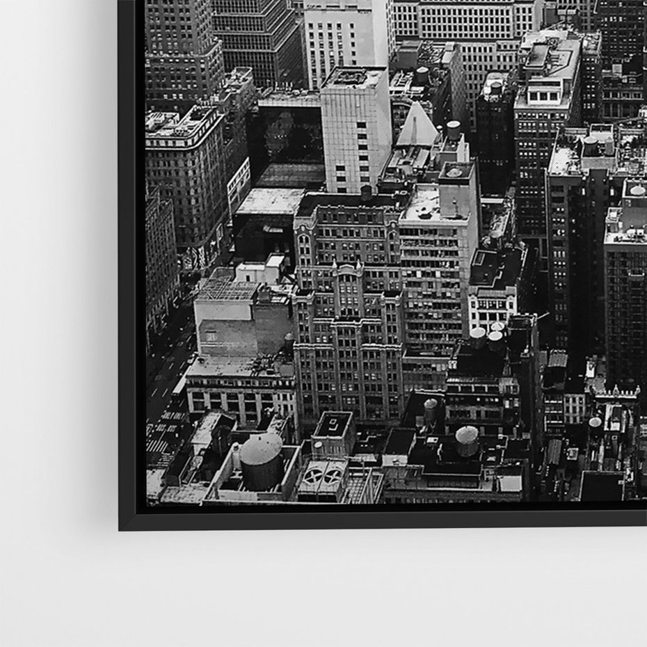 Obraz w ramie 70x100 - Majestatyczne Wysokości - Nowy Jork, wieżowce - rama czarna
