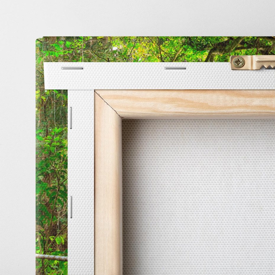 Obraz na płótnie 140x70 - Tajemniczy most w tajskim lesie - Tajlandia, most