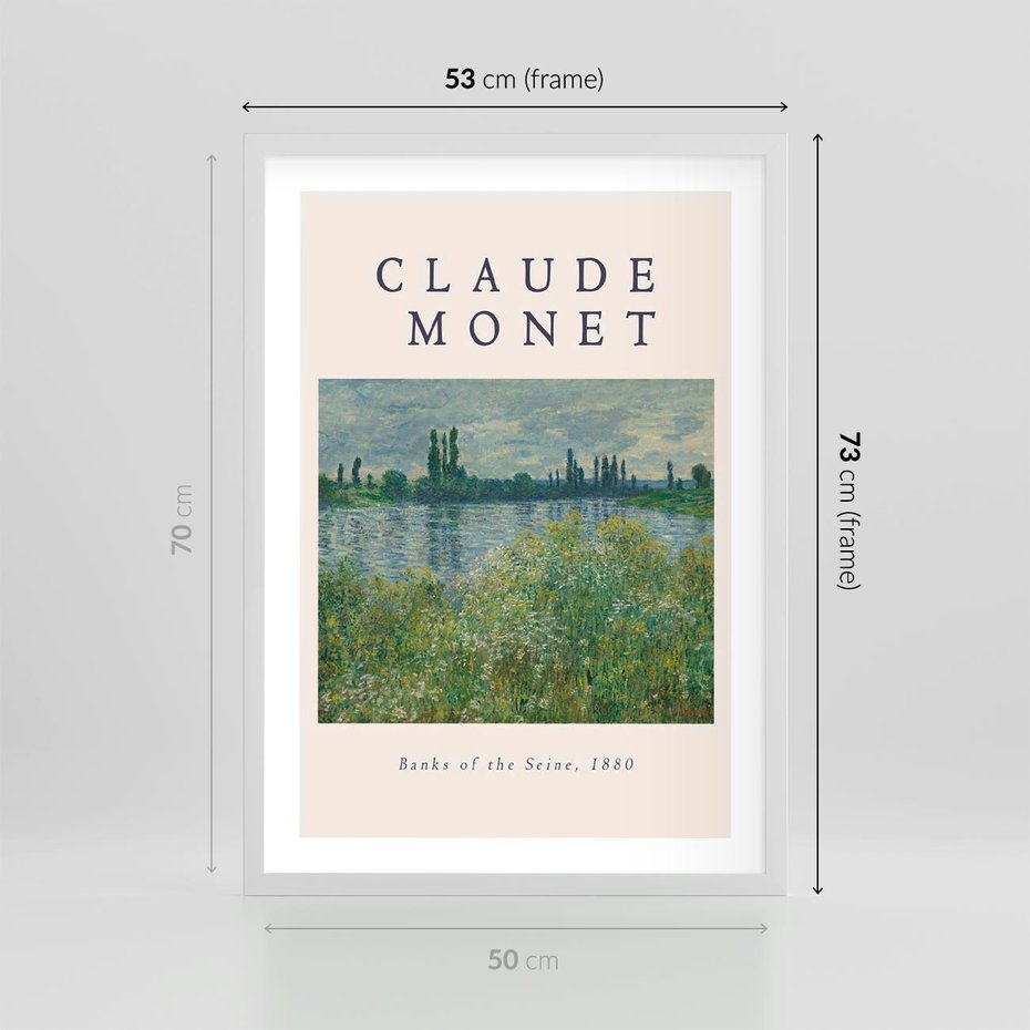 Plakat w ramie 50x70 - Claude Monet: Reprodukcja - Claude Monet, reprodukcja plakat - rama biała