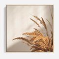 Obraz w ramie 80x80 - Swobodne trawy boho - boho, suche - rama drewno