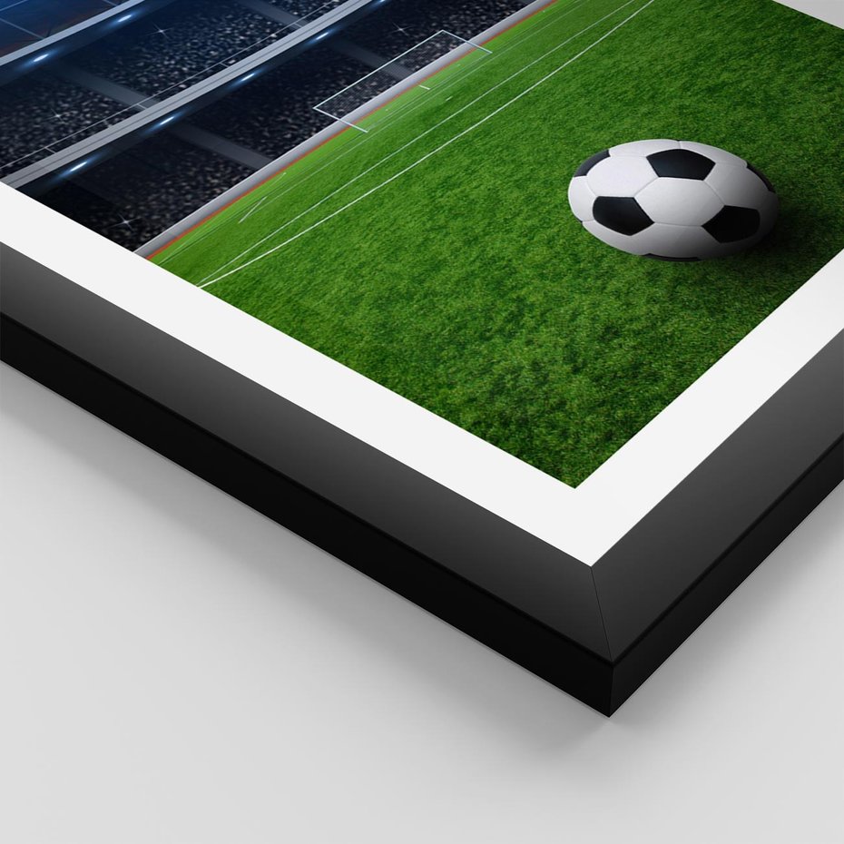 Plakat w ramie 50x70 - Piłka nożna - gol! - piłka nożna, gol - rama czarna