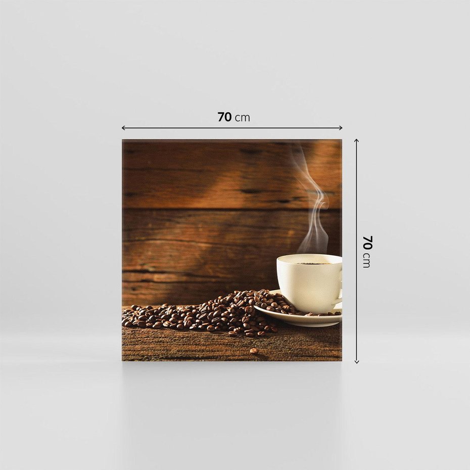 Obraz na płótnie 70x70 - Kawowe uniesienie w filiżance - kawa, filiżanka