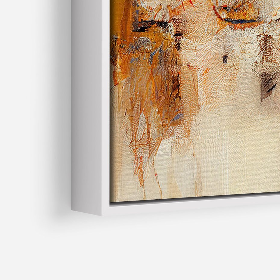 Obraz w ramie 50x70 - Odbicie utraconych barw - abstrakcja, tekstury farb - rama biała