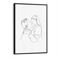 Obraz w ramie 70x100 - Bezgraniczne Tańce - para zakochanych, kobieta i mężczyzna - rama czarna
