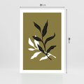 Plakat bez ramy 21x30 - Wewnętrzne Odsłony - liście, gałązki