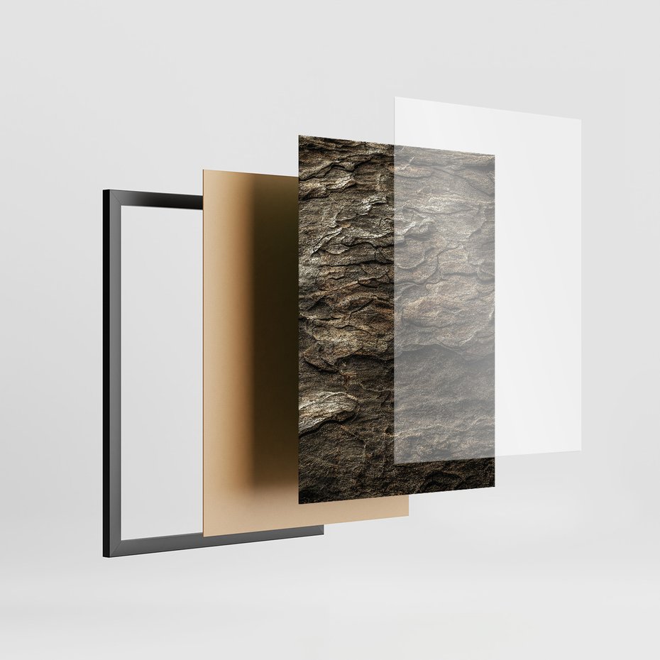 Zestaw obrazy w ramie 30x40 galeria - Sepia, domek, w, górach - rama czarna