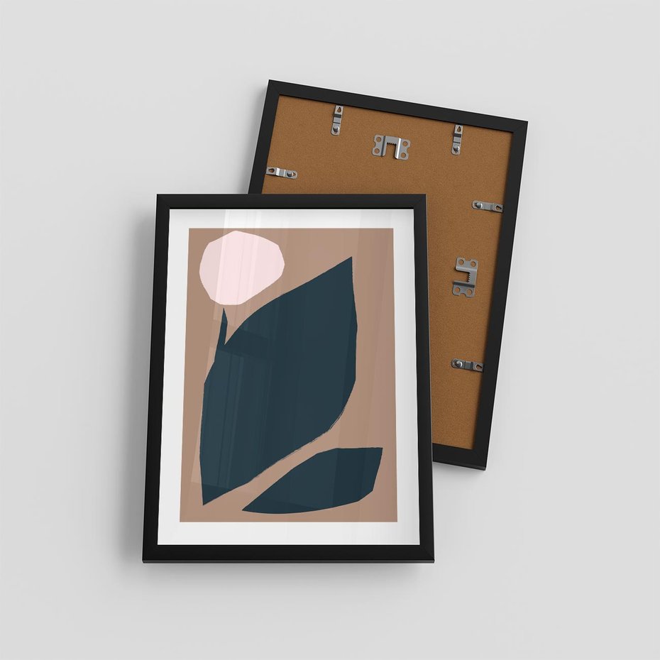 Plakat w ramie 30x40 - Rozkwitająca Wolność Boho - abstrakcyjny obraz, plakat - rama czarna