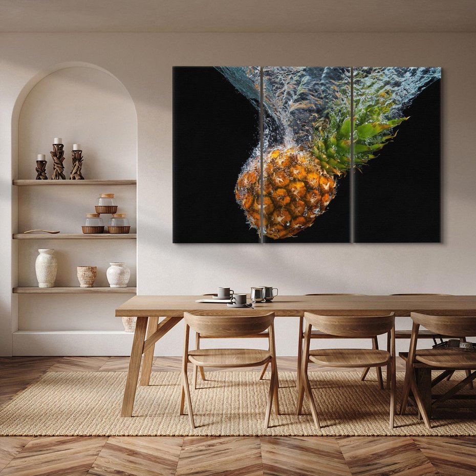 Obraz na płótnie 120x80 - Ananas Egzotyczne Cudo - ananas, owoc