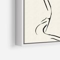 Obraz w ramie 80x80 - Migotliwa Symfonia - kobieta akt, minimalizm - rama biała