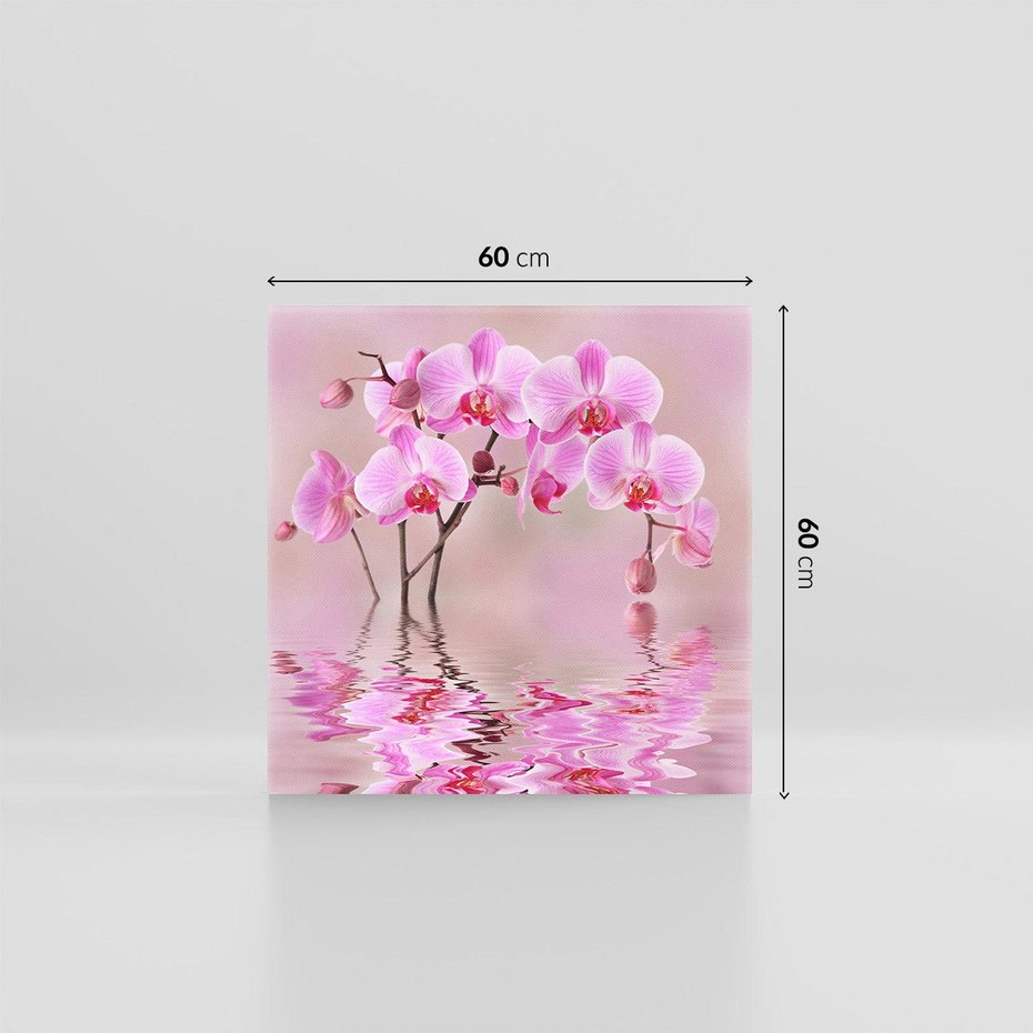 Obraz na płótnie 60x60 - Relaksacyjne spa w otoczeniu storczyka - spa, storczyk