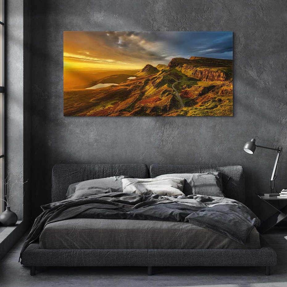 Obraz na płótnie 140x70 - Idylla górskiego krajobrazu - krajobraz, góry