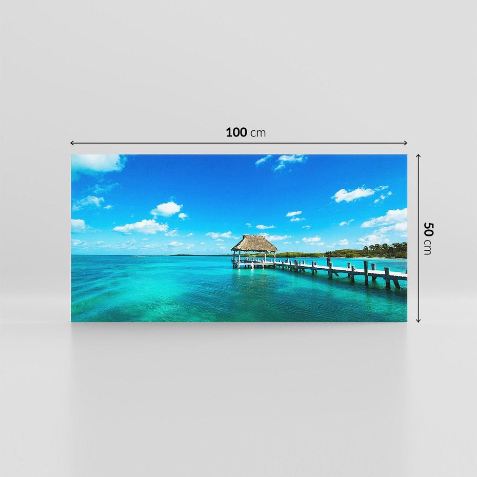 Obraz na płótnie 100x50 - Lazur na Plaży - plaża, lazur