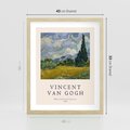 Plakat w ramie 40x50 - Pole z Cyprysami - reprodukcja obrazu, van gogh - rama drewno