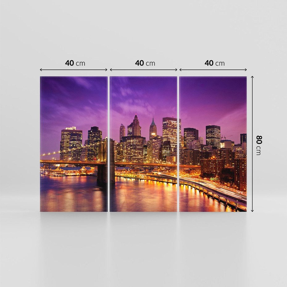 Obraz na płótnie 120x80 - Nowy Jork: miasto nieprzespanych nocy - New York, USA