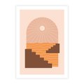 Plakat bez ramy 30x40 - Słoneczne Inspiracje w Stylu Boho - boho grafika, słońce