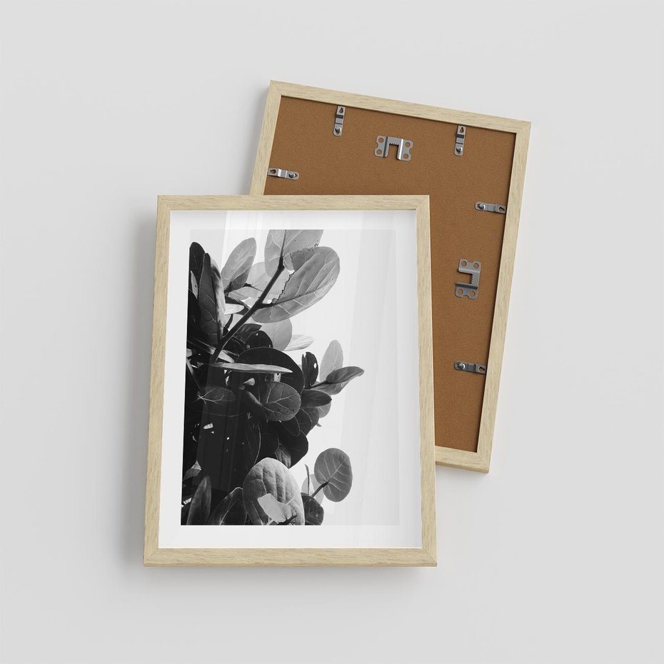 Plakat w ramie 30x40 - Blisko Natury - liście, rośliny tropikalne - rama drewno