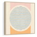 Obraz w ramie 80x80 - Rozbijająca Opowieść - geometryczne kształty, koła - rama drewno