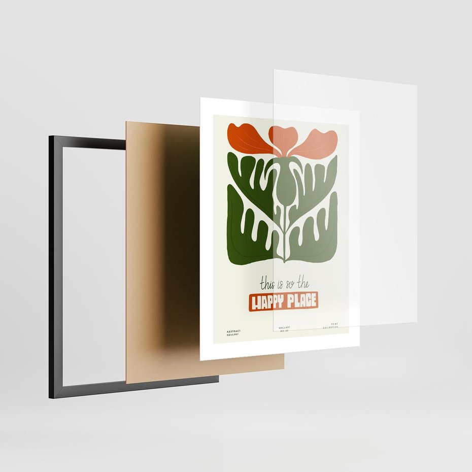 Plakat w ramie 40x50 - Rozkwitająca Gra - kwiaty, nowoczesny plakat - rama czarna