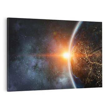 Obraz na płótnie 70x50 - Fascynująca kosmiczna aura - kosmos, ziemia