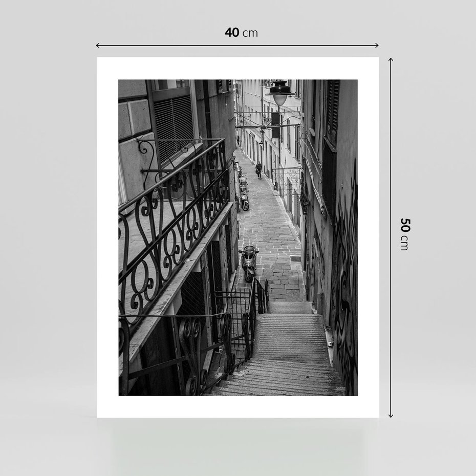 Plakat bez ramy 40x50 - Magiczne spacery - uliczka, perspektywa