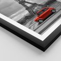 Plakat w ramie 40x50 - Paryż z wieżą Eiffla w tle - Paryż, Eiffla - rama czarna