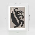 Plakat w ramie 30x40 - Strukturalne Odbicia Północy - skandynawska sztuka, lis - rama biała