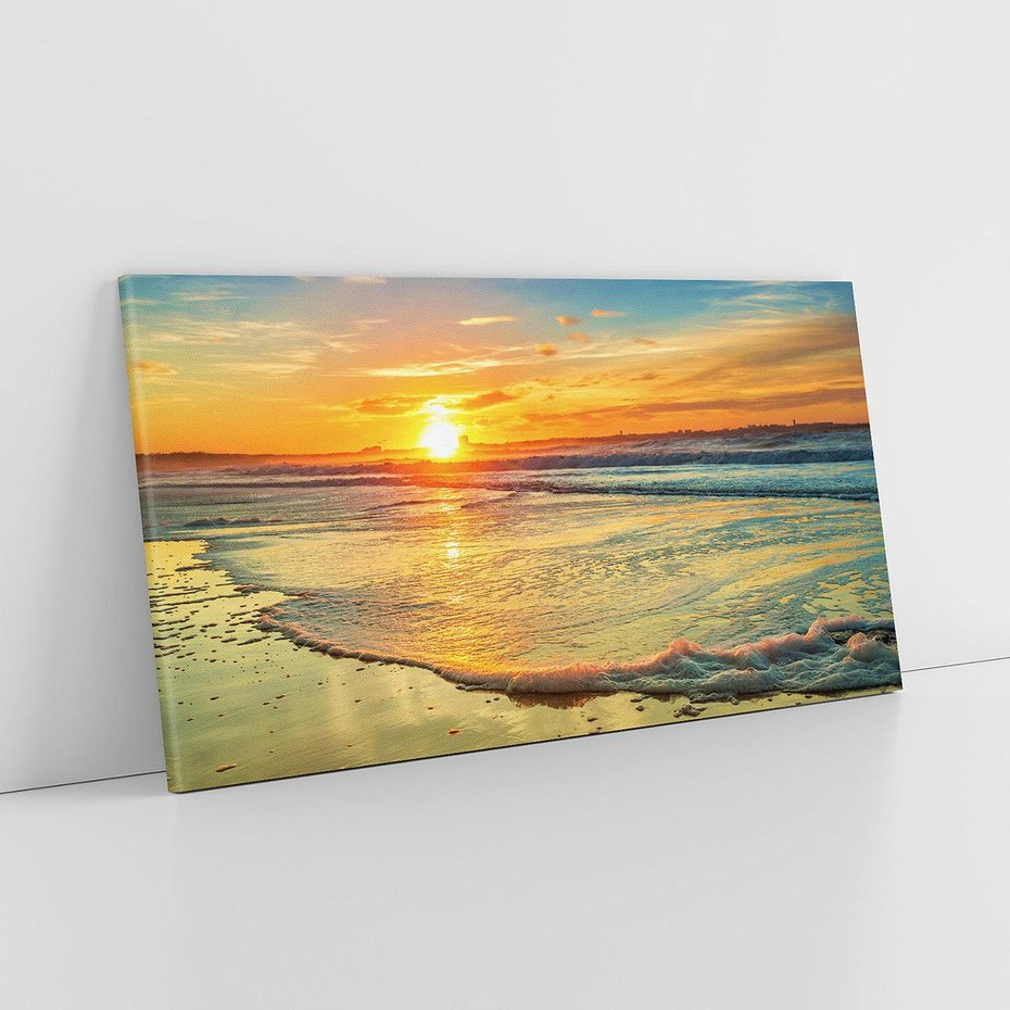 Obraz na płótnie 120x60 - Magia Chwil - zachód słońca,