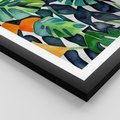 Plakat w ramie 30x40 - Tropikalne Pragnienia - akwarela, liście tropikalne - rama czarna