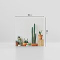 Obraz na płótnie 50x50 - Naturalna Harmonia - kaktusy, liście