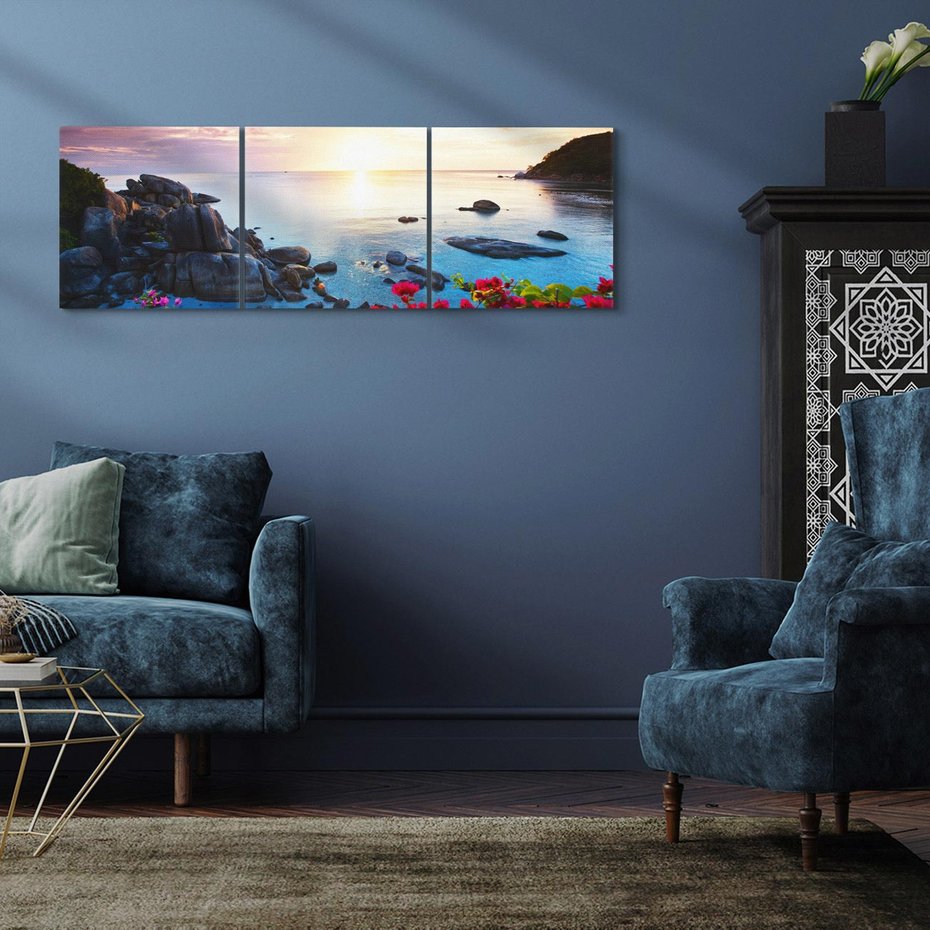 Obraz na płótnie 120x40 - Rajskie plaże Tajlandii - Tajlandia, plaża