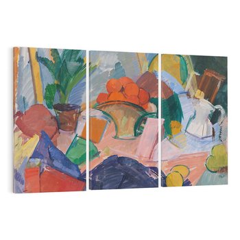 Obraz na płótnie 120x80 - "Martwa natura z pomarańczami w koszyku" Edvard Weie - Reprodukcja - reprodukcja, obraz na płótnie