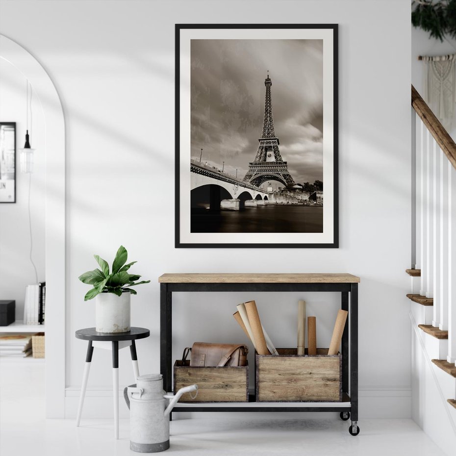 Plakat bez ramy 40x50 - Mgiełka Eiffla - Paryż, Eiffla