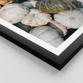 Plakat w ramie 40x50 - Minimalizm Jesieni - dynie, białe - rama czarna