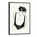 Obraz w ramie 70x100 - Echa Piękna - piękno kobiecego ciała, kobieta - rama czarna
