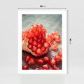 Plakat bez ramy 30x40 - Granatowa Inspiracja Kuchni - granat, kuchnia
