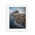 Plakat w ramie 40x50 - Skandynawia - górska odsłona - Skandynawia, góry - rama biała