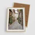 Plakat w ramie 50x70 - Urok Uliczki we Włoszech - uliczka, Włochy - rama drewno