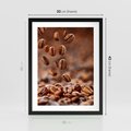 Plakat w ramie 30x40 - Kawiarniana atmosfera kawy - kawa, kawiarnia - rama czarna