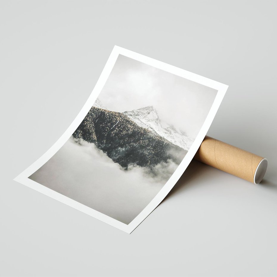 Plakat bez ramy 50x70 - Zimowa Wielkość - górski krajobraz, zima w górach